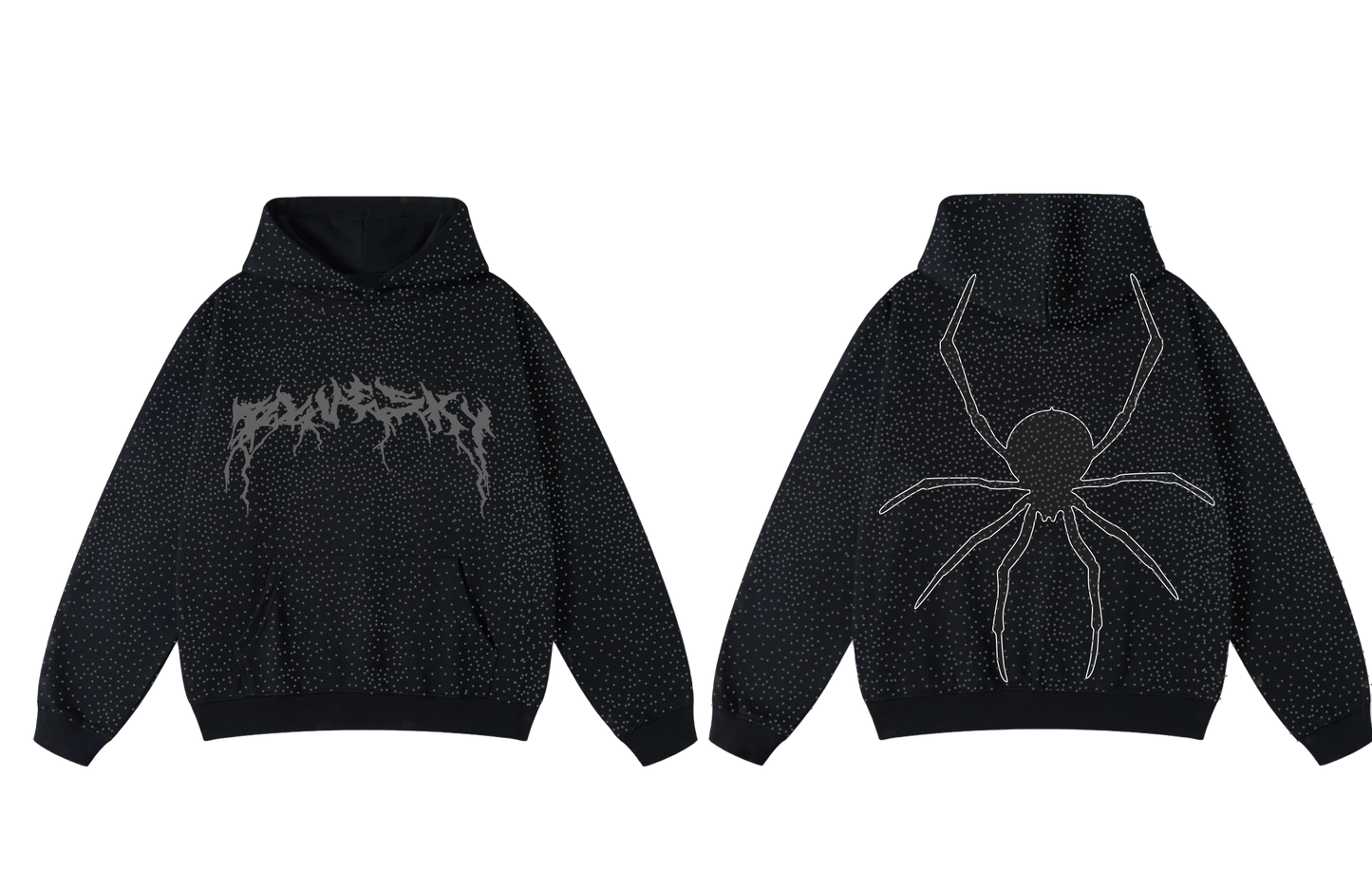 BLACK SPIDER HOODIE
